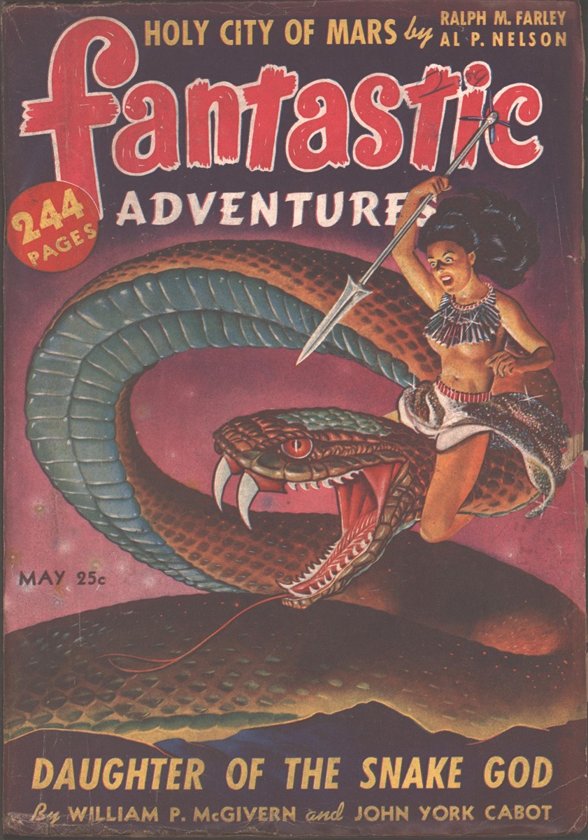 Fantastic Adventures 1942 May. Good Girl Art And Snake Cover By Malcolm ...