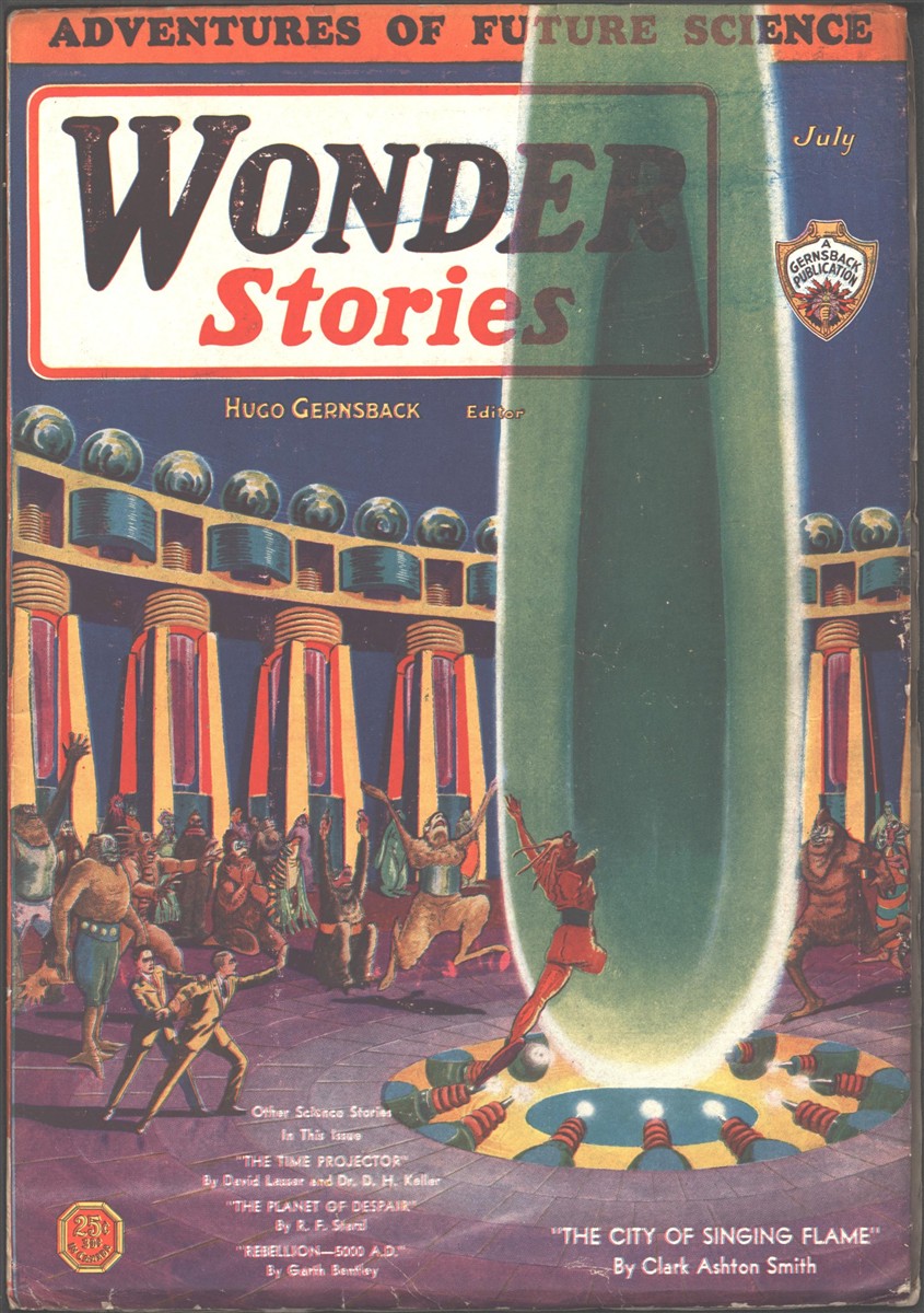 Image for Wonder Stories 1931 July. Contains the City of Singing Flame