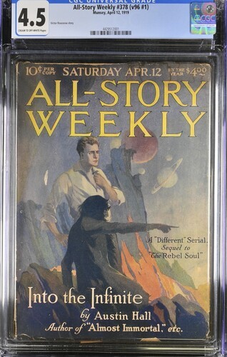 Image for All-Story Weekly 1919 April 12, #378. CGC. Contains Into the Infinite