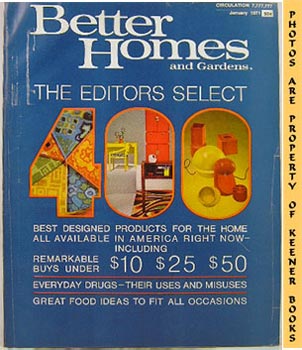 AUTRY, JAMES (EDITOR) / RIGGS, JAMES (EDITOR) - Better Homes and Gardens Magazine: January 1971 Vol. 49, No. 1 Issue
