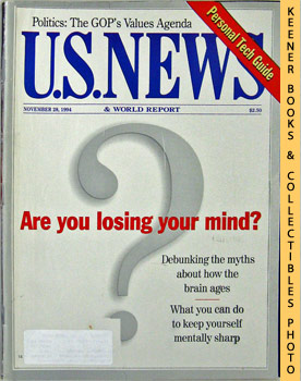 U. S. NEWS & WORLD REPORT - U.S. News & World Report Magazine - November 28, 1994 : Are You Losing Your Mind?