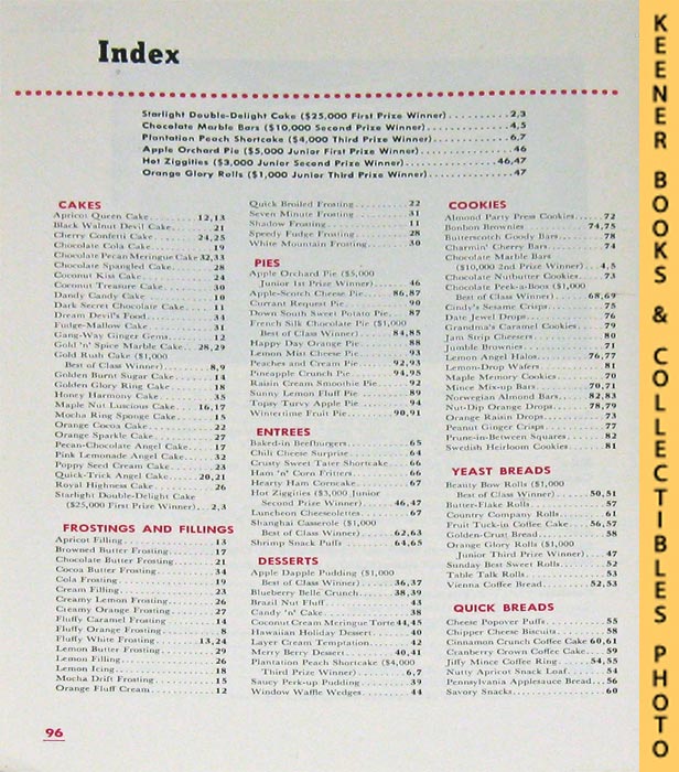 PILLSBURY, ANN (EDITOR) - 100 Prize-Winning Recipes from Pillsbury's 3rd Grand National $100,000 Recipe and Baking Contest - 1951: Pillsbury Annual Bake-Off Contest Series