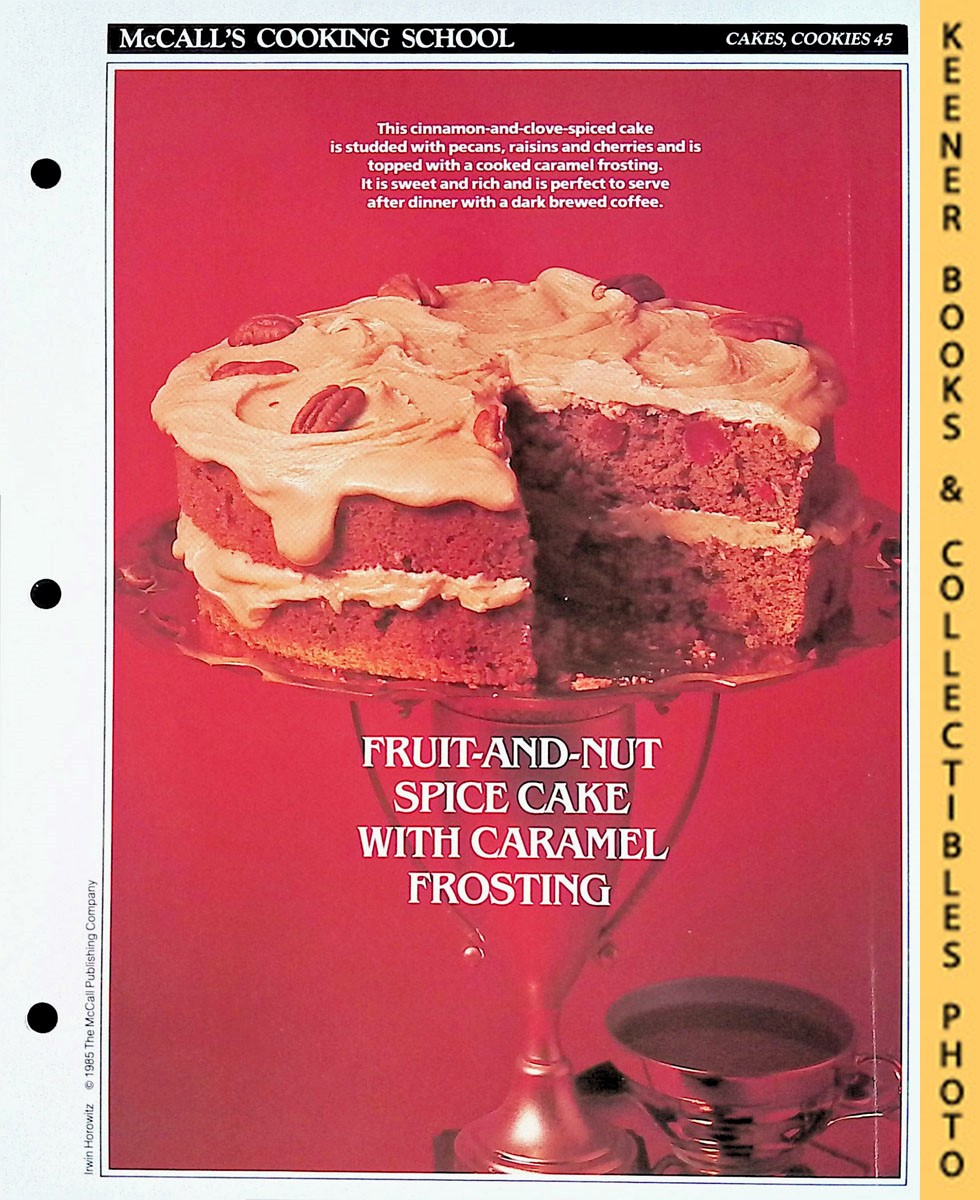 LANGAN, MARIANNE / WING, LUCY (EDITORS) - Mccall's Cooking School Recipe Card: Cakes, Cookies 45 - Mashed-Potato Spice Cake : Replacement Mccall's Recipage or Recipe Card for 3-Ring Binders : Mccall's Cooking School Cookbook Series
