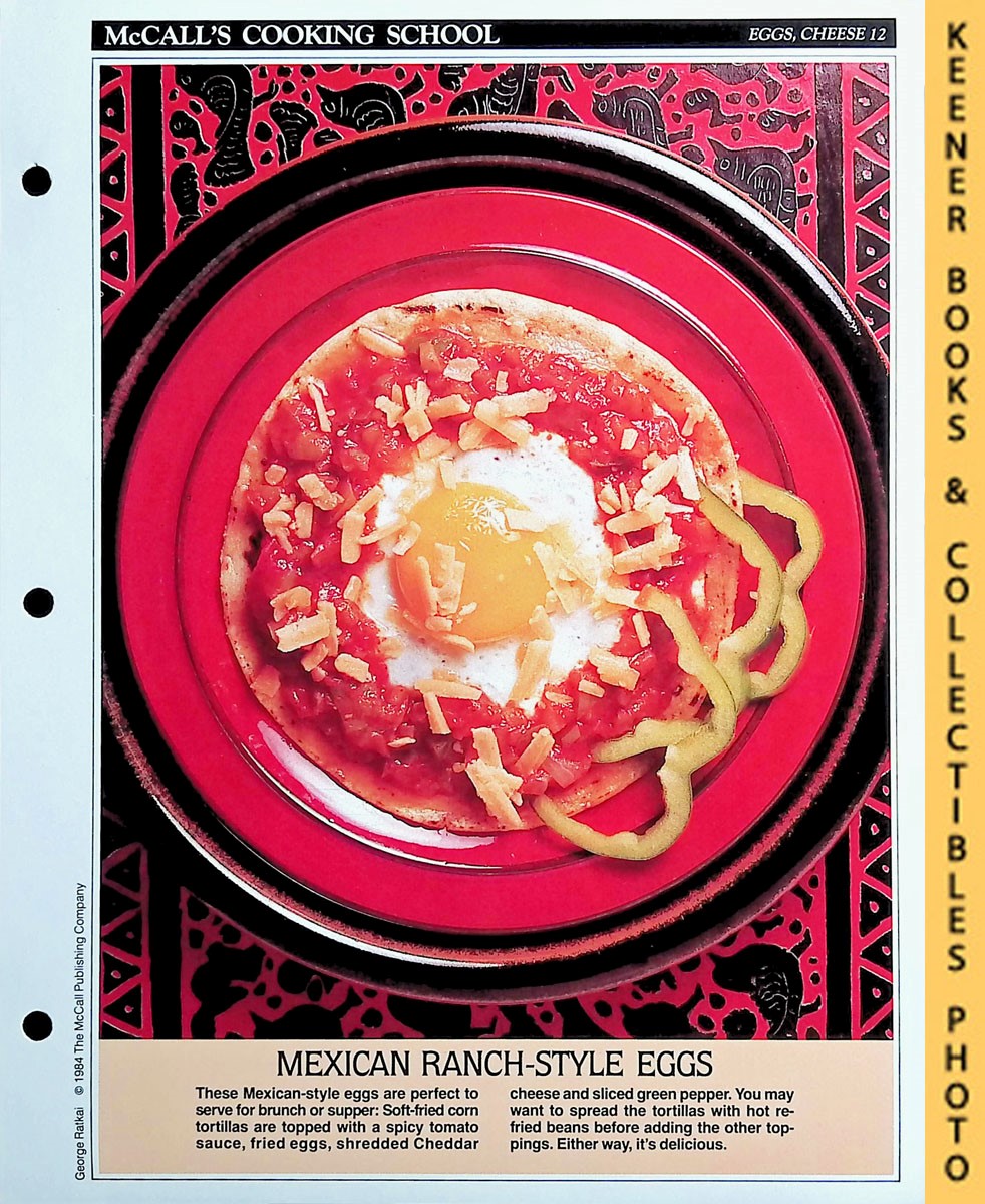 LANGAN, MARIANNE / WING, LUCY (EDITORS) - Mccall's Cooking School Recipe Card: Eggs, Cheese 12 - Eggs Ranchero : Replacement Mccall's Recipage or Recipe Card for 3-Ring Binders : Mccall's Cooking School Cookbook Series