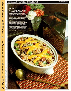 LANGAN, MARIANNE / WING, LUCY (EDITORS) - Mccall's Cooking School Recipe Card: Pasta, Rice 10 - Mexican Rice : Replacement Mccall's Recipage or Recipe Card for 3-Ring Binders : Mccall's Cooking School Cookbook Series