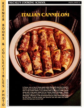 LANGAN, MARIANNE / WING, LUCY (EDITORS) - Mccall's Cooking School Recipe Card: Pasta, Rice 14 - Canneloni : Replacement Mccall's Recipage or Recipe Card for 3-Ring Binders : Mccall's Cooking School Cookbook Series