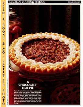 LANGAN, MARIANNE / WING, LUCY (EDITORS) - Mccall's Cooking School Recipe Card: Pies, Pastry 27 - Chocolate Pecan Pie : Replacement Mccall's Recipage or Recipe Card for 3-Ring Binders : Mccall's Cooking School Cookbook Series
