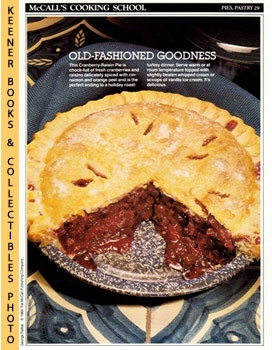 LANGAN, MARIANNE / WING, LUCY (EDITORS) - Mccall's Cooking School Recipe Card: Pies, Pastry 29 - Cranberry-Raisin Pie : Replacement Mccall's Recipage or Recipe Card for 3-Ring Binders : Mccall's Cooking School Cookbook Series