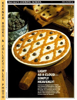 LANGAN, MARIANNE / WING, LUCY (EDITORS) - Mccall's Cooking School Recipe Card: Pies, Pastry 48 - Blueberry Cloud Pie : Replacement Mccall's Recipage or Recipe Card for 3-Ring Binders : Mccall's Cooking School Cookbook Series