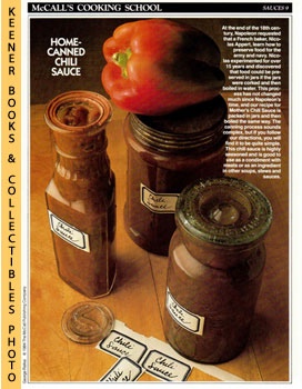LANGAN, MARIANNE / WING, LUCY (EDITORS) - Mccall's Cooking School Recipe Card: Sauces 9 - MotherS Chili Sauce : Replacement Mccall's Recipage or Recipe Card for 3-Ring Binders : Mccall's Cooking School Cookbook Series