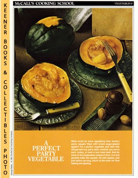LANGAN, MARIANNE / WING, LUCY (EDITORS) - Mccall's Cooking School Recipe Card: Vegetables 9 - Baked Acorn Squash with Apples : Replacement Mccall's Recipage or Recipe Card for 3-Ring Binders : Mccall's Cooking School Cookbook Series
