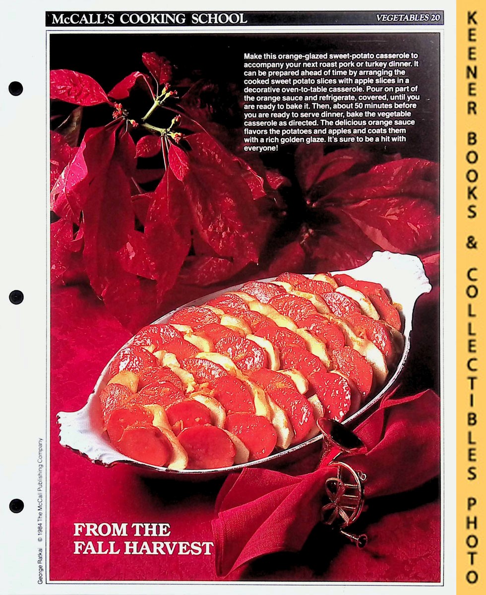 LANGAN, MARIANNE / WING, LUCY (EDITORS) - Mccall's Cooking School Recipe Card: Vegetables 20 - Glazed Sweet Potatoes and Apples : Replacement Mccall's Recipage or Recipe Card for 3-Ring Binders : Mccall's Cooking School Cookbook Series