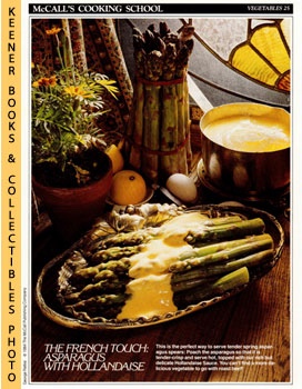LANGAN, MARIANNE / WING, LUCY (EDITORS) - Mccall's Cooking School Recipe Card: Vegetables 25 - Asparagus with Hollandaise : Replacement Mccall's Recipage or Recipe Card for 3-Ring Binders : Mccall's Cooking School Cookbook Series