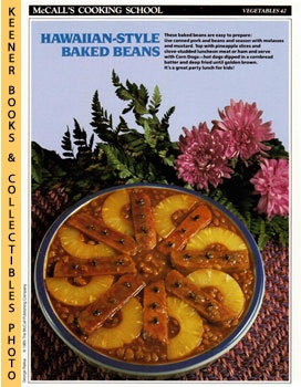 LANGAN, MARIANNE / WING, LUCY (EDITORS) - Mccall's Cooking School Recipe Card: Vegetables 42 - Patio Baked Beans with Corn Dogs : Replacement Mccall's Recipage or Recipe Card for 3-Ring Binders : Mccall's Cooking School Cookbook Series