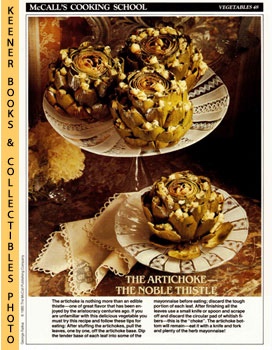 LANGAN, MARIANNE / WING, LUCY (EDITORS) - Mccall's Cooking School Recipe Card: Vegetables 48 - Stuffed Artichokes with Mayonnaise : Replacement Mccall's Recipage or Recipe Card for 3-Ring Binders : Mccall's Cooking School Cookbook Series