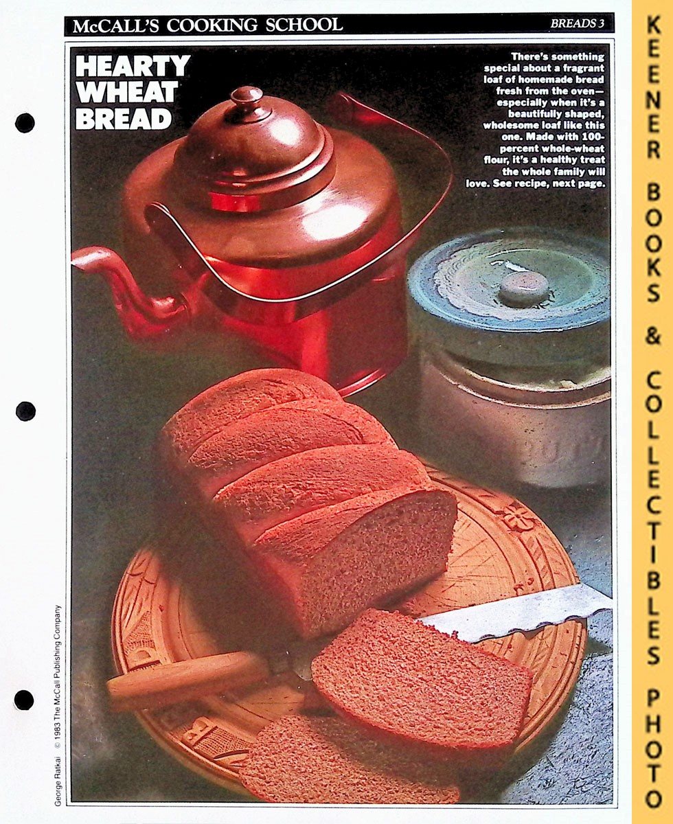 LANGAN, MARIANNE / WING, LUCY (EDITORS) - Mccall's Cooking School Recipe Card: Breads 3 - 100-Percent Whole Wheat Bread : Replacement Mccall's Recipage or Recipe Card for 3-Ring Binders : Mccall's Cooking School Cookbook Series