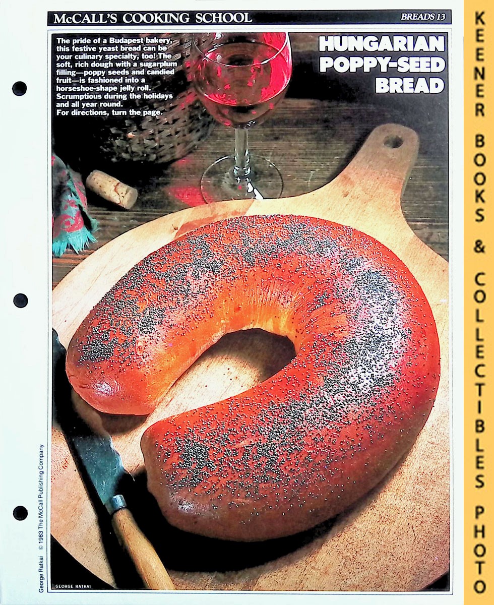 LANGAN, MARIANNE / WING, LUCY (EDITORS) - Mccall's Cooking School Recipe Card: Breads 13 - Hungarian Poppy-Seed Bread : Replacement Mccall's Recipage or Recipe Card for 3-Ring Binders : Mccall's Cooking School Cookbook Series