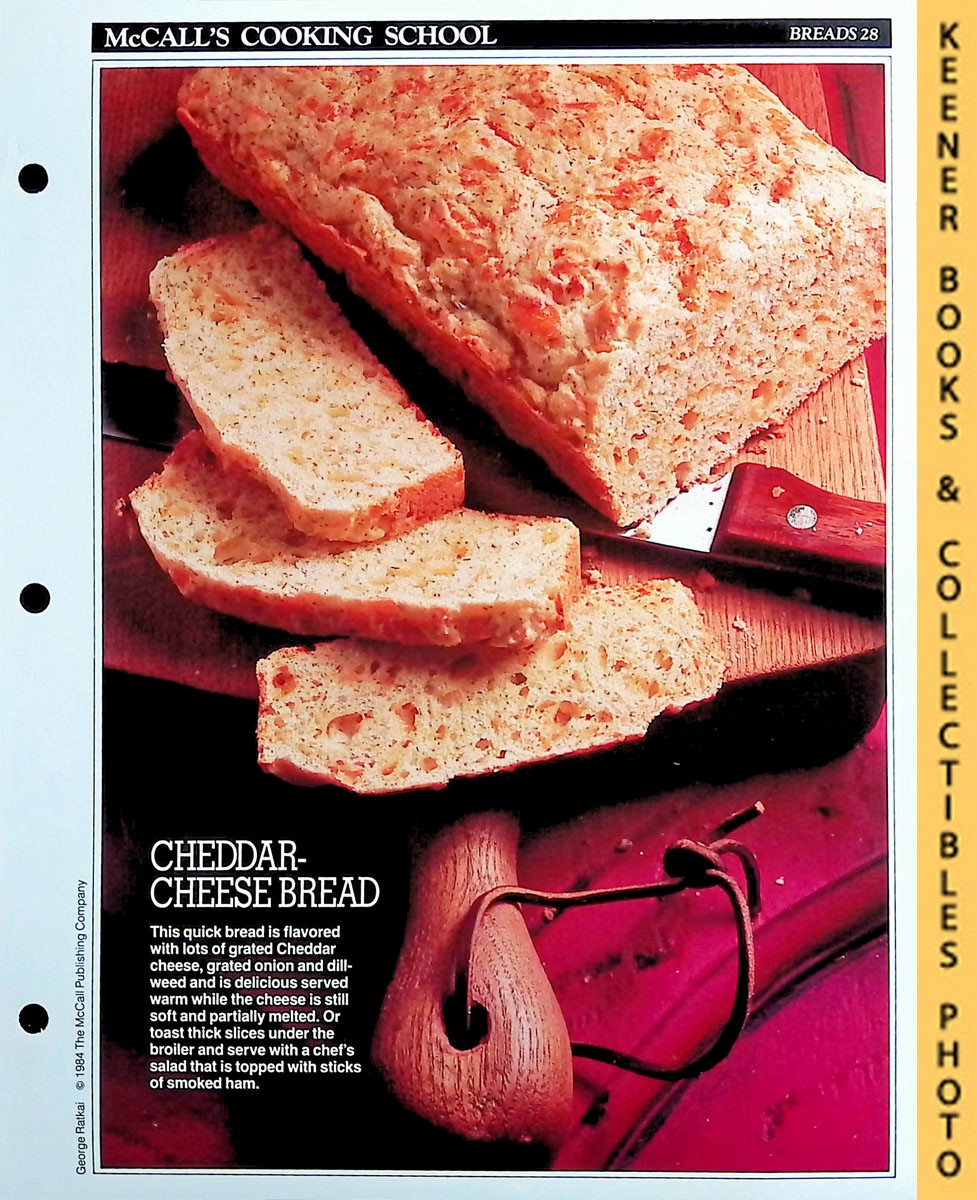 LANGAN, MARIANNE / WING, LUCY (EDITORS) - Mccall's Cooking School Recipe Card: Breads 28 - BrethrenS Cheese Bread : Replacement Mccall's Recipage or Recipe Card for 3-Ring Binders : Mccall's Cooking School Cookbook Series