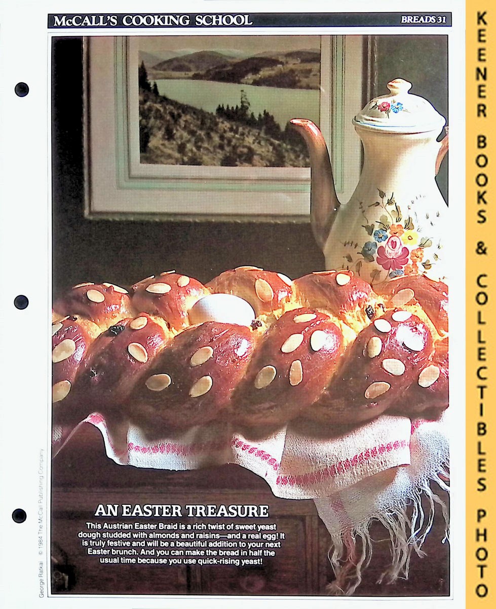 LANGAN, MARIANNE / WING, LUCY (EDITORS) - Mccall's Cooking School Recipe Card: Breads 31 - Austrian Easter Braid : Replacement Mccall's Recipage or Recipe Card for 3-Ring Binders : Mccall's Cooking School Cookbook Series