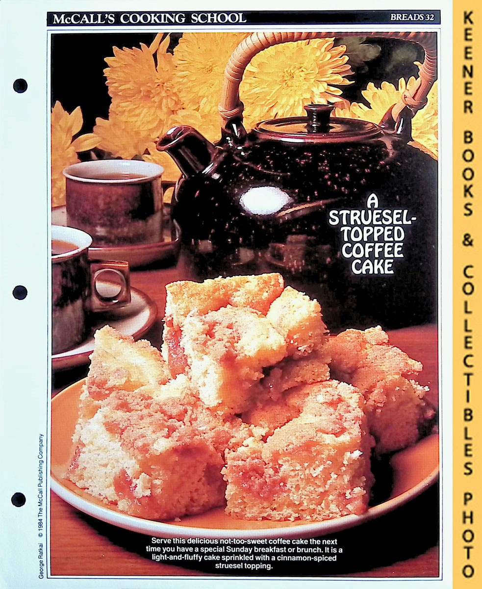 LANGAN, MARIANNE / WING, LUCY (EDITORS) - Mccall's Cooking School Recipe Card: Breads 32 - Sunday Special Coffee Cake : Replacement Mccall's Recipage or Recipe Card for 3-Ring Binders : Mccall's Cooking School Cookbook Series