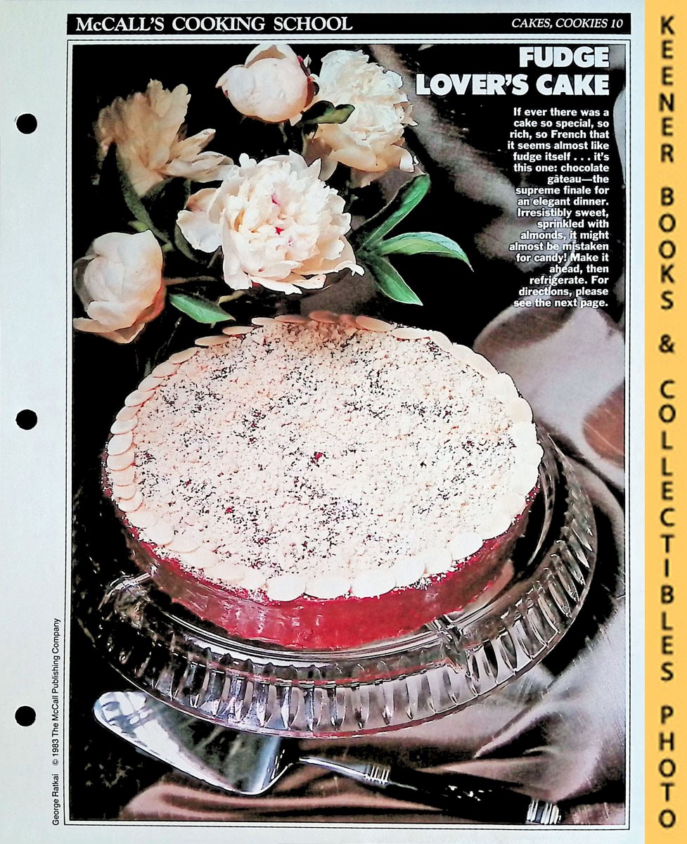 LANGAN, MARIANNE / WING, LUCY (EDITORS) - Mccall's Cooking School Recipe Card: Cakes, Cookies 10 - Chocolate Gateau : Replacement Mccall's Recipage or Recipe Card for 3-Ring Binders : Mccall's Cooking School Cookbook Series