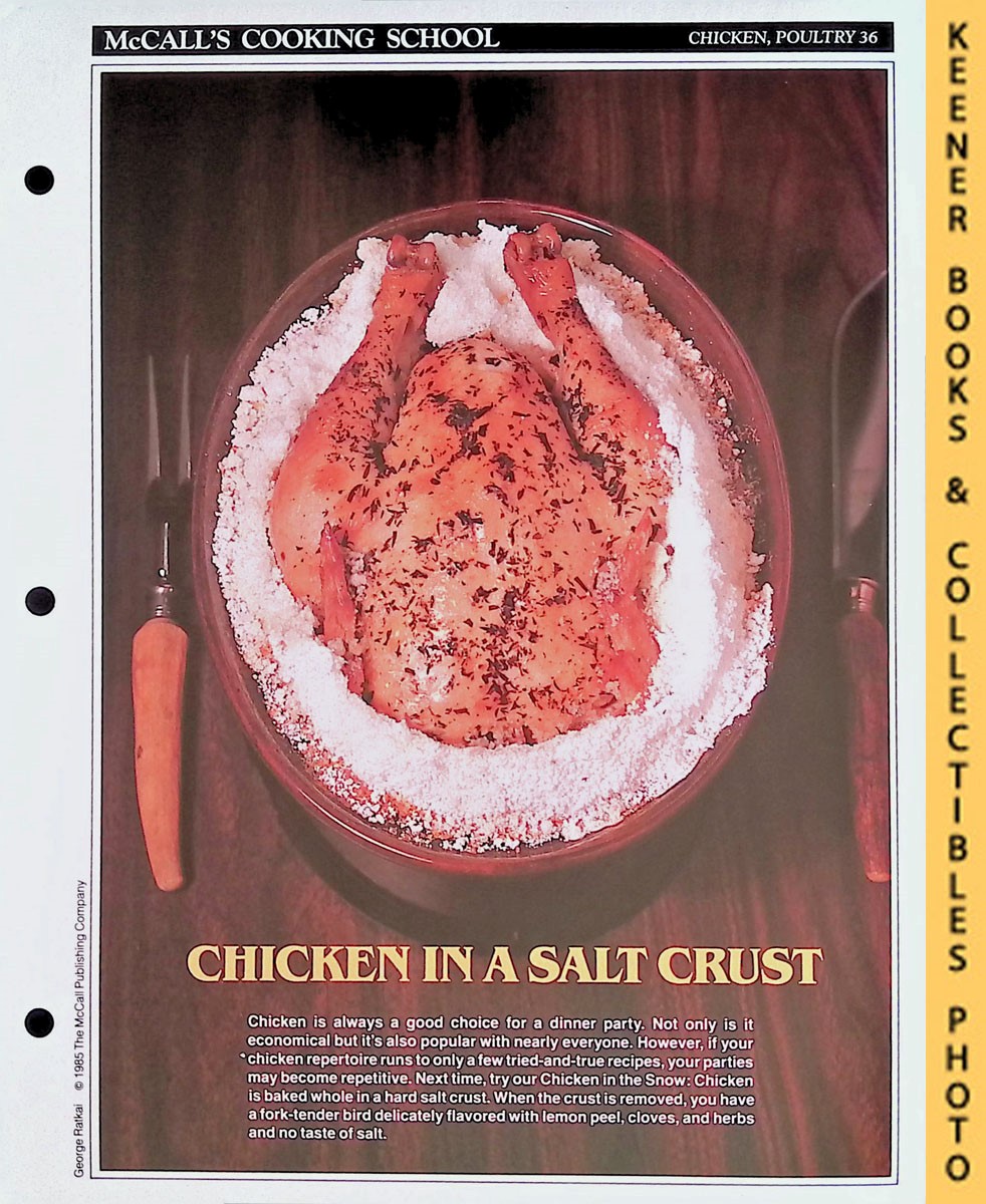 LANGAN, MARIANNE / WING, LUCY (EDITORS) - Mccall's Cooking School Recipe Card: Chicken, Poultry 36 - Chicken in the Snow : Replacement Mccall's Recipage or Recipe Card for 3-Ring Binders : Mccall's Cooking School Cookbook Series