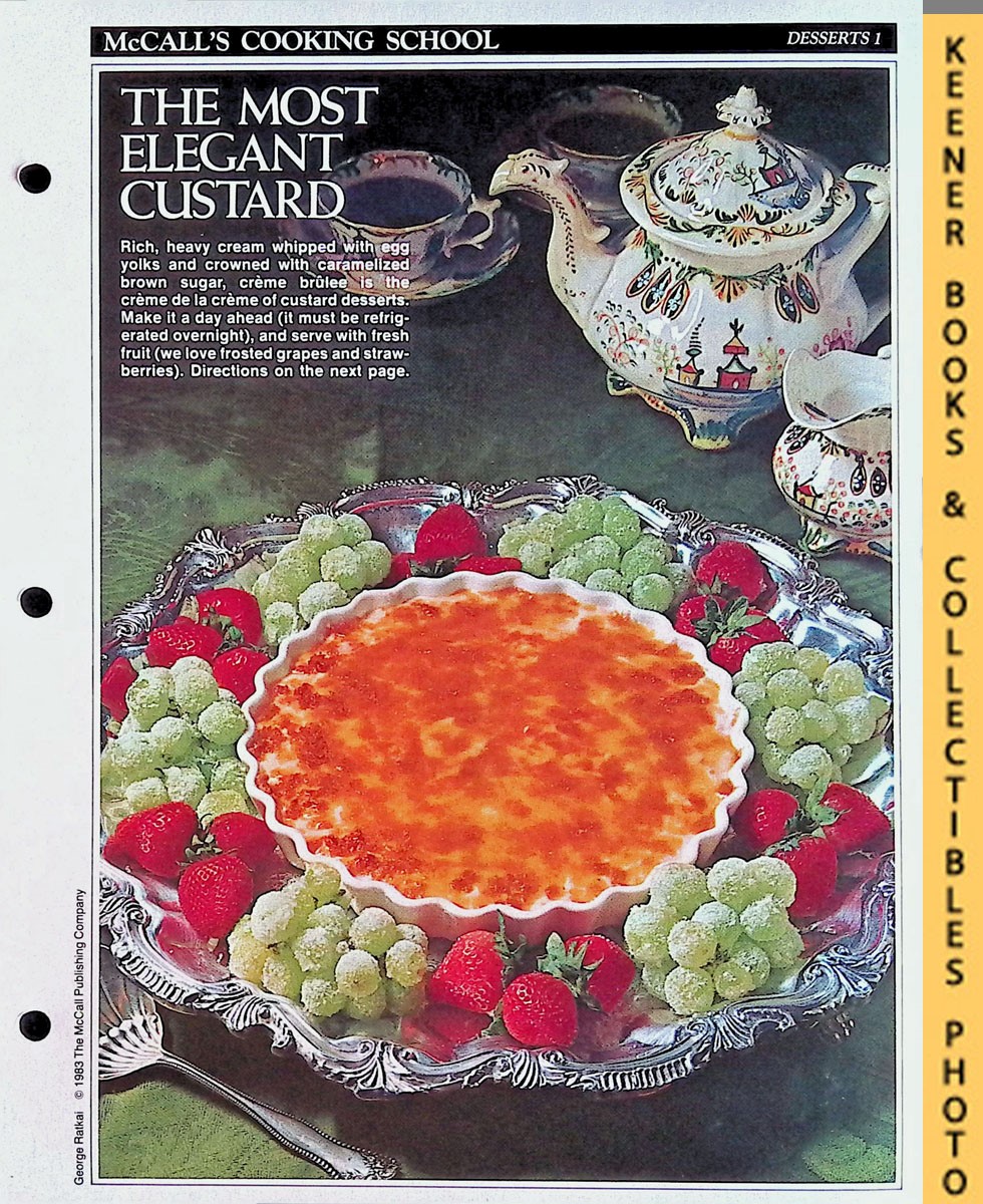 LANGAN, MARIANNE / WING, LUCY (EDITORS) - Mccall's Cooking School Recipe Card: Desserts 1 - Crme Brulee : Replacement Mccall's Recipage or Recipe Card for 3-Ring Binders : Mccall's Cooking School Cookbook Series
