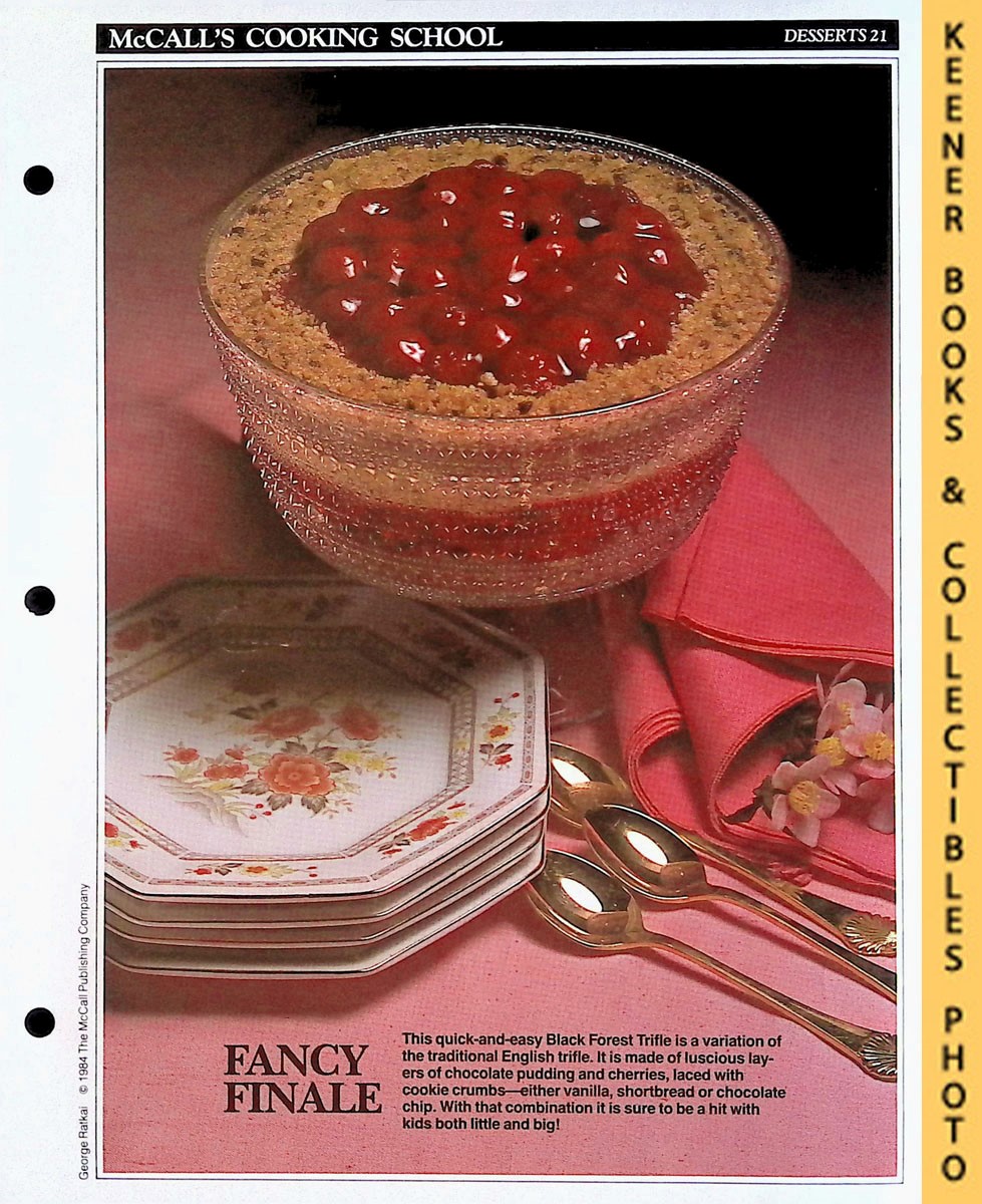 LANGAN, MARIANNE / WING, LUCY (EDITORS) - Mccall's Cooking School Recipe Card: Desserts 21 - Black Forest Trifle : Replacement Mccall's Recipage or Recipe Card for 3-Ring Binders : Mccall's Cooking School Cookbook Series