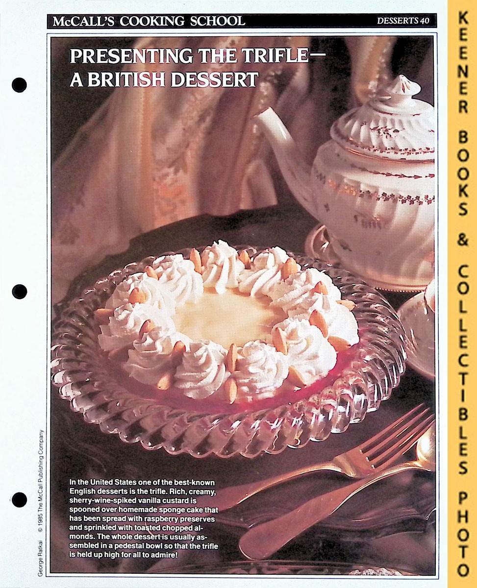 LANGAN, MARIANNE / WING, LUCY (EDITORS) - Mccall's Cooking School Recipe Card: Desserts 40 - Trifle : Replacement Mccall's Recipage or Recipe Card for 3-Ring Binders : Mccall's Cooking School Cookbook Series