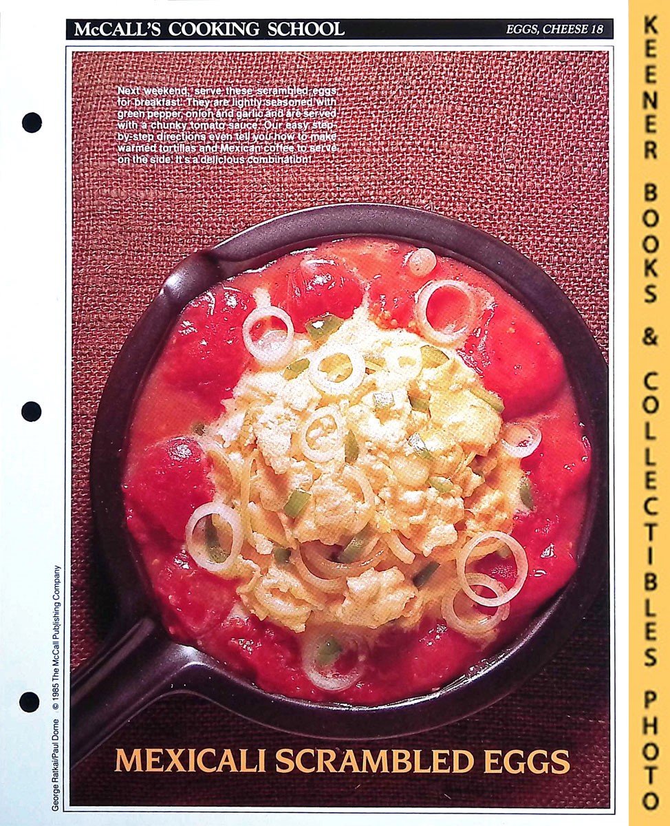 LANGAN, MARIANNE / WING, LUCY (EDITORS) - Mccall's Cooking School Recipe Card: Eggs, Cheese 18 - Mexican-Style Scrambled Eggs : Replacement Mccall's Recipage or Recipe Card for 3-Ring Binders : Mccall's Cooking School Cookbook Series
