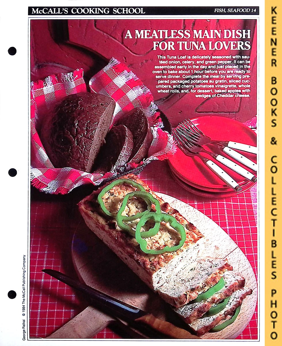 LANGAN, MARIANNE / WING, LUCY (EDITORS) - Mccall's Cooking School Recipe Card: Fish, Seafood 14 - Tuna Loaf : Replacement Mccall's Recipage or Recipe Card for 3-Ring Binders : Mccall's Cooking School Cookbook Series