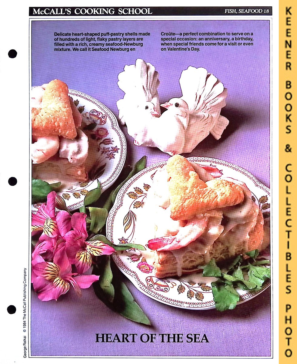 LANGAN, MARIANNE / WING, LUCY (EDITORS) - Mccall's Cooking School Recipe Card: Fish, Seafood 18 - Seafood Newburg en Croute : Replacement Mccall's Recipage or Recipe Card for 3-Ring Binders : Mccall's Cooking School Cookbook Series