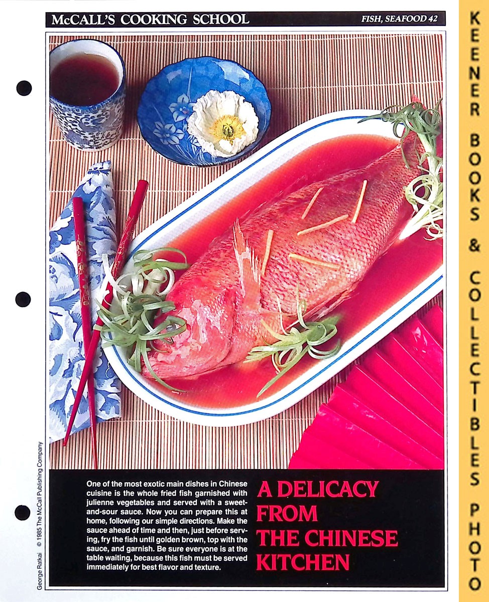 LANGAN, MARIANNE / WING, LUCY (EDITORS) - Mccall's Cooking School Recipe Card: Fish, Seafood 42 - Sweet-and-Sour Fish : Replacement Mccall's Recipage or Recipe Card for 3-Ring Binders : Mccall's Cooking School Cookbook Series
