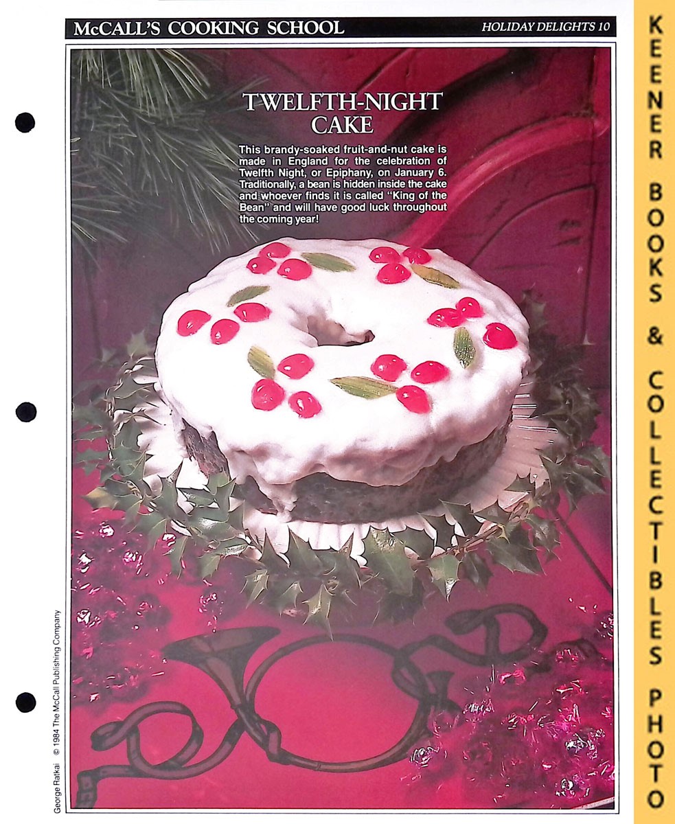 LANGAN, MARIANNE / WING, LUCY (EDITORS) - Mccall's Cooking School Recipe Card: Holiday Delights 10 - Christmas Cake : Replacement Mccall's Recipage or Recipe Card for 3-Ring Binders : Mccall's Cooking School Cookbook Series