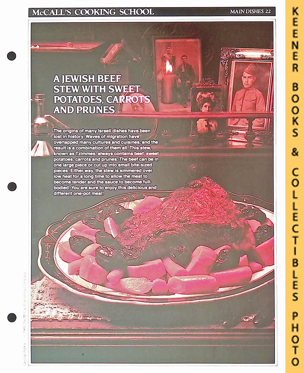 LANGAN, MARIANNE / WING, LUCY (EDITORS) - Mccall's Cooking School Recipe Card: Main Dishes 22 - Tzimmes : Replacement Mccall's Recipage or Recipe Card for 3-Ring Binders : Mccall's Cooking School Cookbook Series