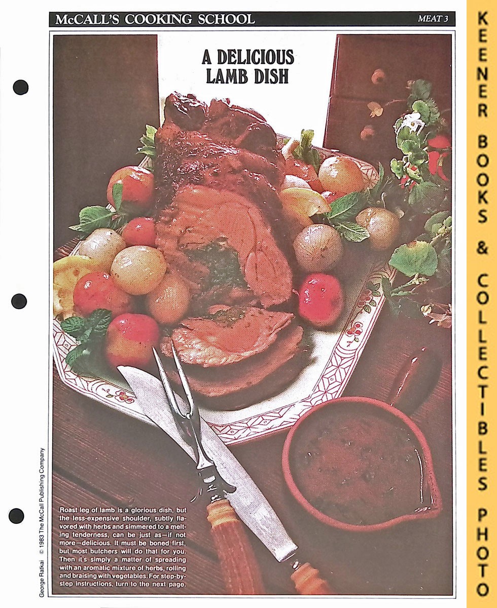 LANGAN, MARIANNE / WING, LUCY (EDITORS) - Mccall's Cooking School Recipe Card: Meat 3 - Pot Roast of Lamb : Replacement Mccall's Recipage or Recipe Card for 3-Ring Binders : Mccall's Cooking School Cookbook Series