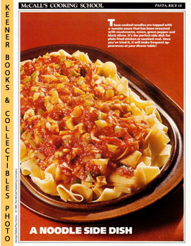 LANGAN, MARIANNE / WING, LUCY (EDITORS) - Mccall's Cooking School Recipe Card: Pasta, Rice 18 - Noodles Creole : Replacement Mccall's Recipage or Recipe Card for 3-Ring Binders : Mccall's Cooking School Cookbook Series