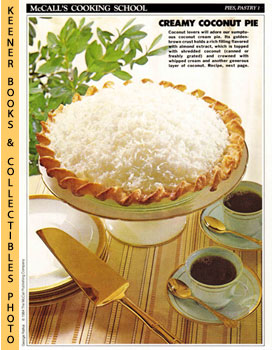 LANGAN, MARIANNE / WING, LUCY (EDITORS) - Mccall's Cooking School Recipe Card: Pies, Pastry 1 - Coconut Cream Pie : Replacement Mccall's Recipage or Recipe Card for 3-Ring Binders : Mccall's Cooking School Cookbook Series