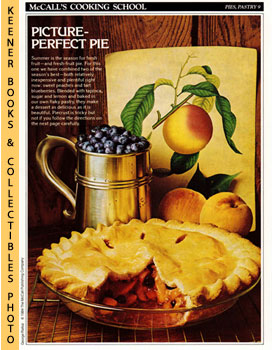 LANGAN, MARIANNE / WING, LUCY (EDITORS) - Mccall's Cooking School Recipe Card: Pies, Pastry 9 - Peach-and-Blueberry Pie : Replacement Mccall's Recipage or Recipe Card for 3-Ring Binders : Mccall's Cooking School Cookbook Series