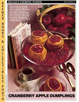 LANGAN, MARIANNE / WING, LUCY (EDITORS) - Mccall's Cooking School Recipe Card: Pies, Pastry 10 - Baked Cranberry-Apple Dumplings : Replacement Mccall's Recipage or Recipe Card for 3-Ring Binders : Mccall's Cooking School Cookbook Series