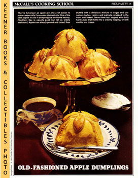 LANGAN, MARIANNE / WING, LUCY (EDITORS) - Mccall's Cooking School Recipe Card: Pies, Pastry 18 - Apple Dumplings with Hard Sauce : Replacement Mccall's Recipage or Recipe Card for 3-Ring Binders : Mccall's Cooking School Cookbook Series