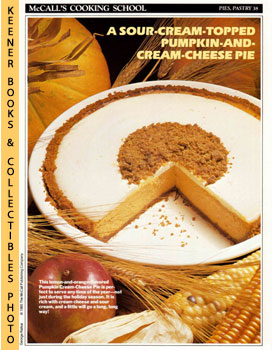 LANGAN, MARIANNE / WING, LUCY (EDITORS) - Mccall's Cooking School Recipe Card: Pies, Pastry 38 - Pumpkin Cream-Cheese Pie : Replacement Mccall's Recipage or Recipe Card for 3-Ring Binders : Mccall's Cooking School Cookbook Series