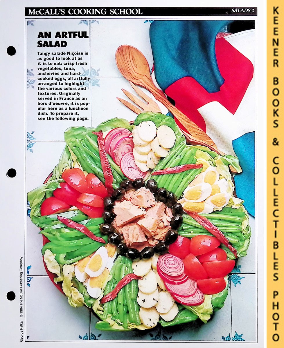 LANGAN, MARIANNE / WING, LUCY (EDITORS) - Mccall's Cooking School Recipe Card: Salads 2 - Salade Nicoise : Replacement Mccall's Recipage or Recipe Card for 3-Ring Binders : Mccall's Cooking School Cookbook Series