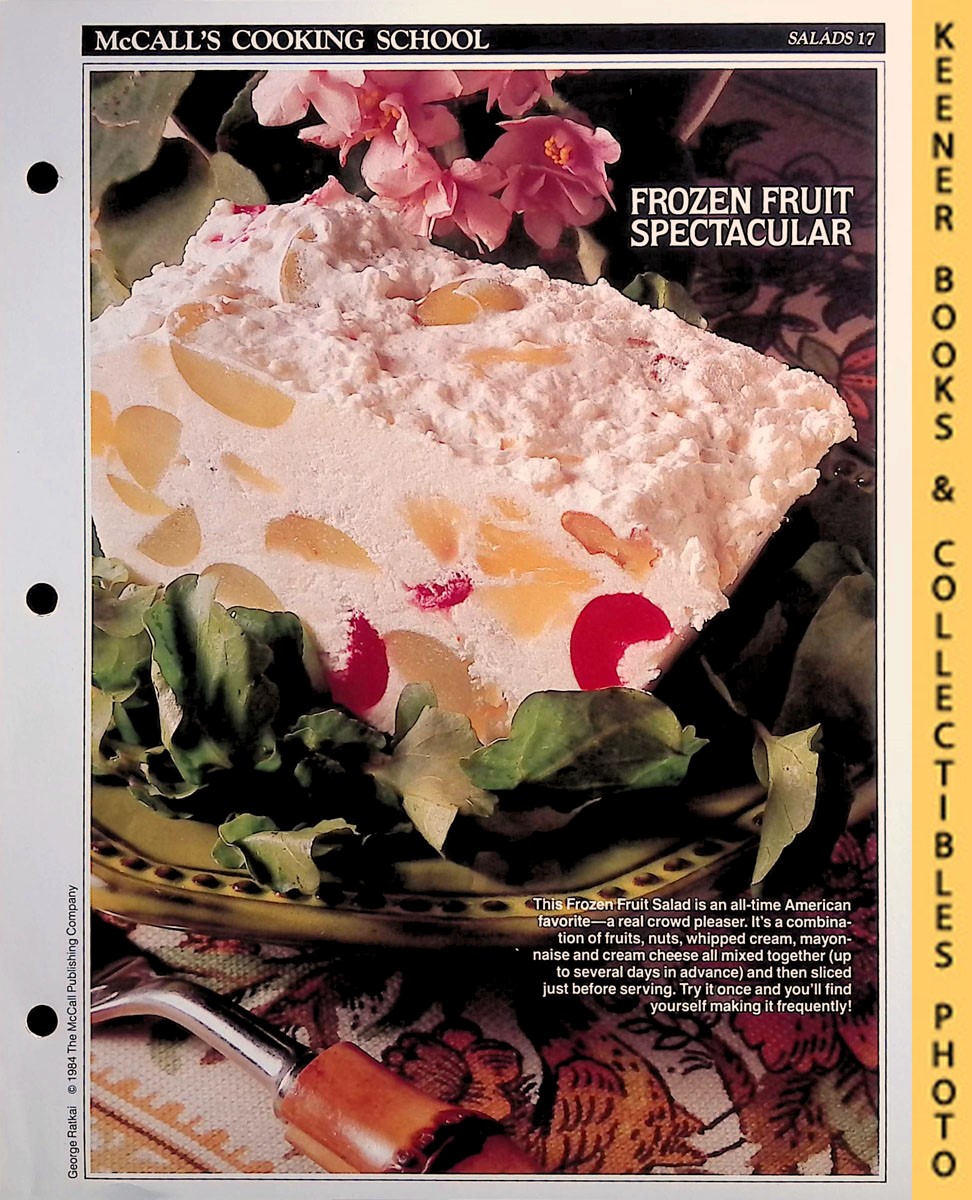 LANGAN, MARIANNE / WING, LUCY (EDITORS) - Mccall's Cooking School Recipe Card: Salads 17 - Frozen Fruit Salad : Replacement Mccall's Recipage or Recipe Card for 3-Ring Binders : Mccall's Cooking School Cookbook Series
