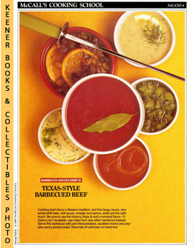 LANGAN, MARIANNE / WING, LUCY (EDITORS) - Mccall's Cooking School Recipe Card: Sauces 4 - Texas-Style Barbecue Sauce for Beef Ribs : Replacement Mccall's Recipage or Recipe Card for 3-Ring Binders : Mccall's Cooking School Cookbook Series