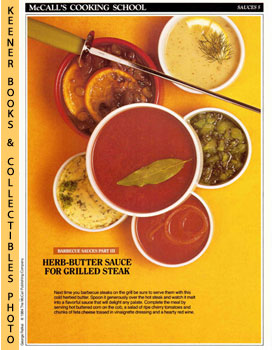 LANGAN, MARIANNE / WING, LUCY (EDITORS) - Mccall's Cooking School Recipe Card: Sauces 5 - Herb-Butter Sauce for Grilled Steak : Replacement Mccall's Recipage or Recipe Card for 3-Ring Binders : Mccall's Cooking School Cookbook Series
