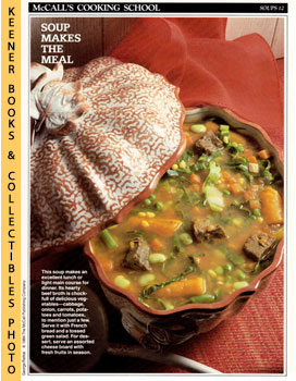 LANGAN, MARIANNE / WING, LUCY (EDITORS) - Mccall's Cooking School Recipe Card: Soups 12 - Beef-and-Vegetable Soup : Replacement Mccall's Recipage or Recipe Card for 3-Ring Binders : Mccall's Cooking School Cookbook Series