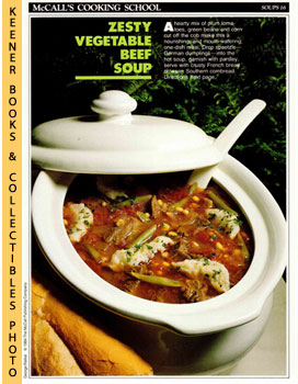 LANGAN, MARIANNE / WING, LUCY (EDITORS) - Mccall's Cooking School Recipe Card: Soups 16 - Fresh Vegetable Soup with Spaetzle : Replacement Mccall's Recipage or Recipe Card for 3-Ring Binders : Mccall's Cooking School Cookbook Series