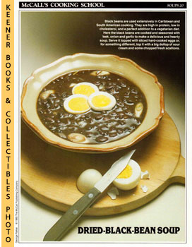 LANGAN, MARIANNE / WING, LUCY (EDITORS) - Mccall's Cooking School Recipe Card: Soups 20 - Black-Bean Soup : Replacement Mccall's Recipage or Recipe Card for 3-Ring Binders : Mccall's Cooking School Cookbook Series