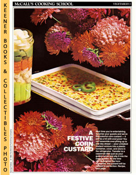 LANGAN, MARIANNE / WING, LUCY (EDITORS) - Mccall's Cooking School Recipe Card: Vegetables 3 - Calico Corn Custard : Replacement Mccall's Recipage or Recipe Card for 3-Ring Binders : Mccall's Cooking School Cookbook Series